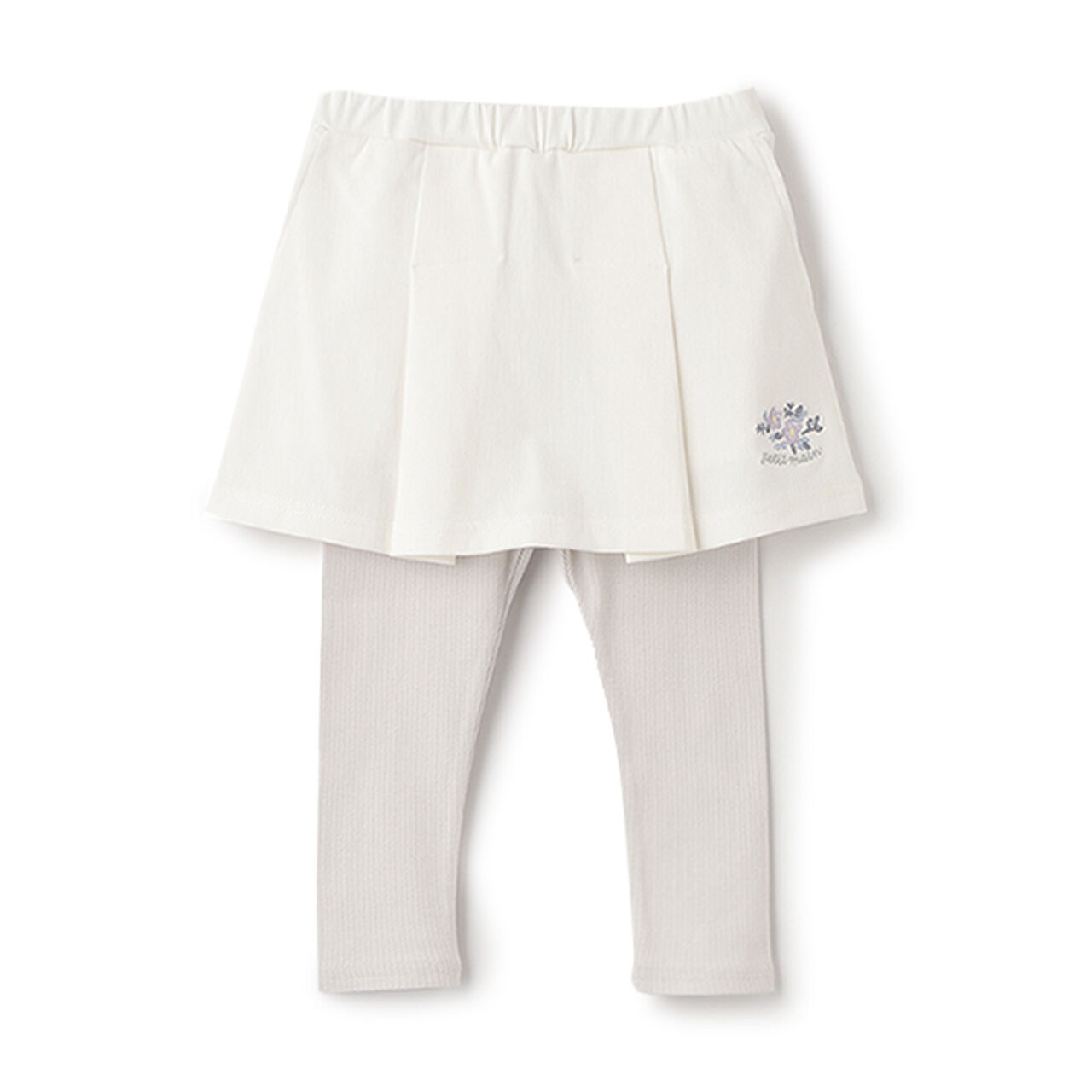 [Link] Flower Embroidery Skirt with Leggings,Light pink, large image number 11