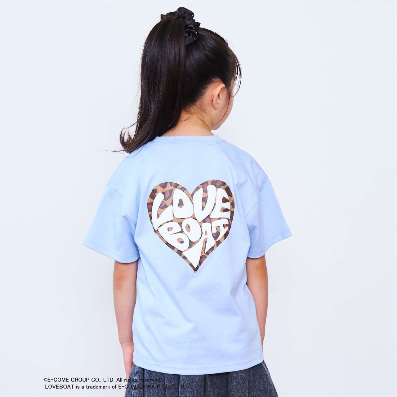 [Parent-Child Matching] LOVEBOAT Loose T-Shirt,Black, large image number 4
