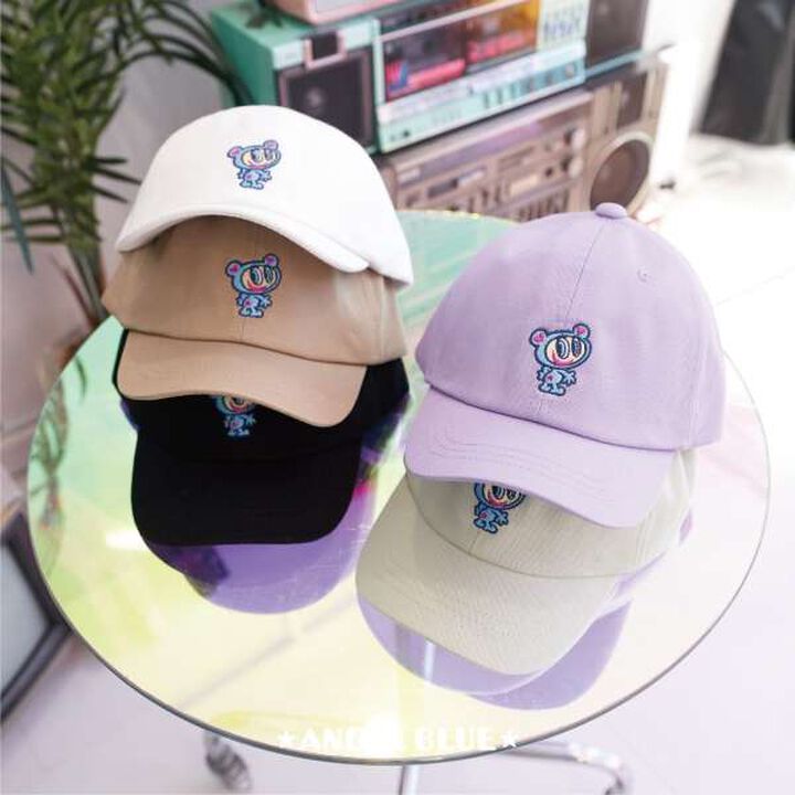 [ANGEL BLUE] Mr. Nakamura Embroidered Cap,Beige, medium image number 3