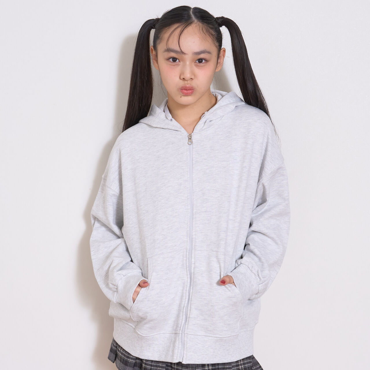 Wool Lined 100% Cotton Zip Parka,Green, large image number 3