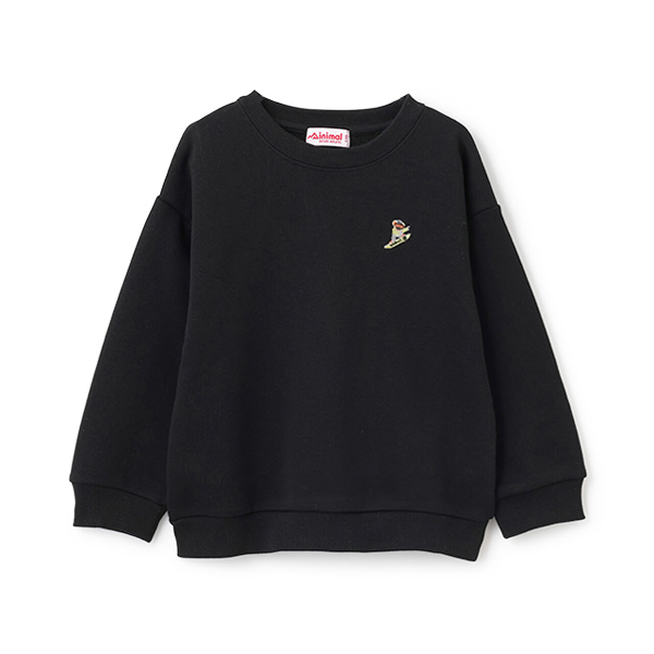 Fleece Pullover with Single-Point Embroidery,Black, large image number 7