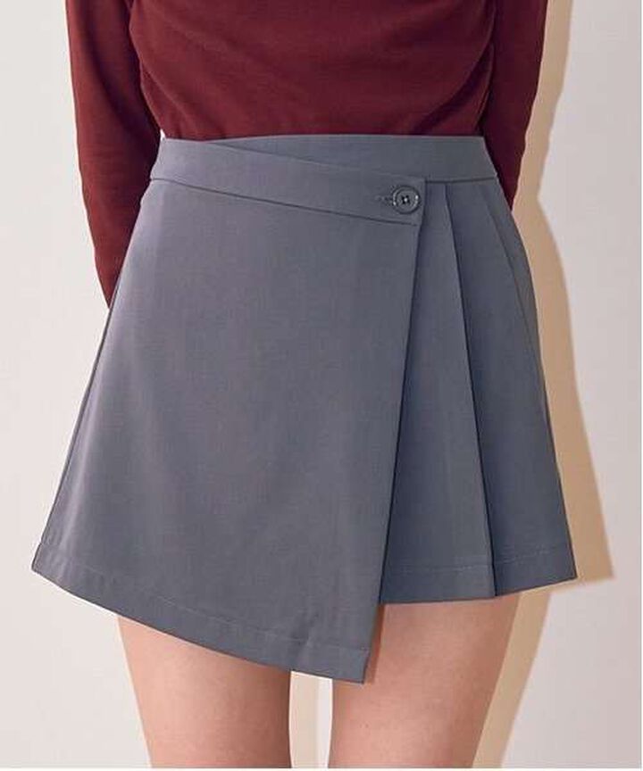 Layered Skirt Pants,Gray, medium image number 7