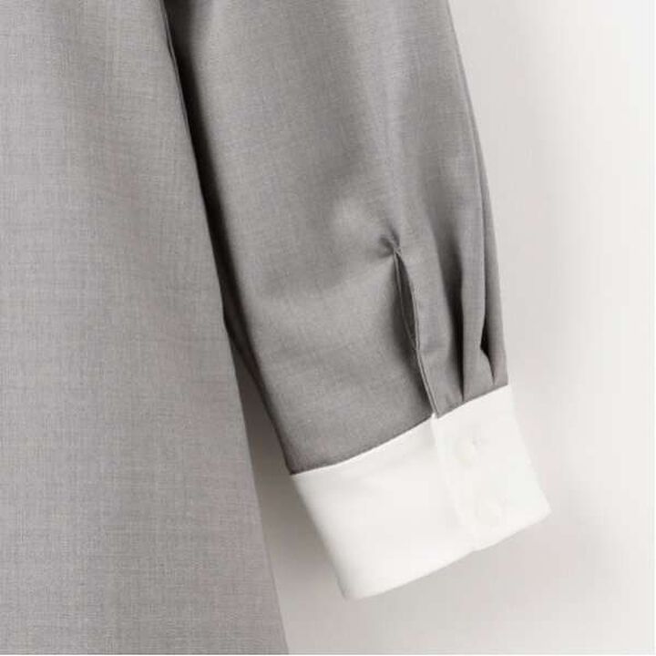 [Graduation Attire] One-Piece Dress with Ribbon Tie,Gray, medium image number 3