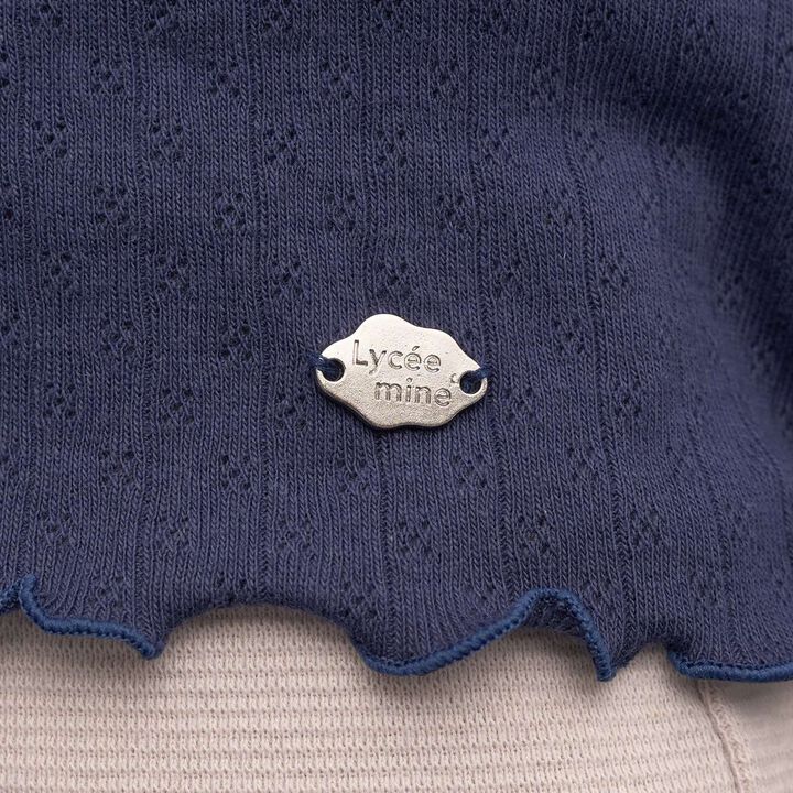 [UV Processing] Patterned Mesh Cardigan,Blue gray, medium image number 21