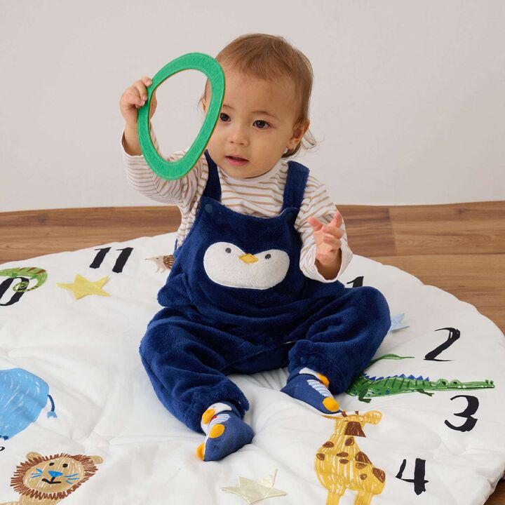 Creature T-Shirt & Boa Fabric Overalls Set,, medium