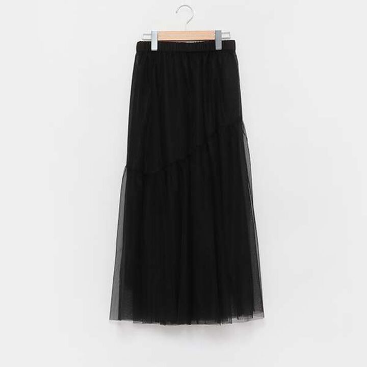 Glitter Tulle Tiered Skirt,Black, medium image number 3