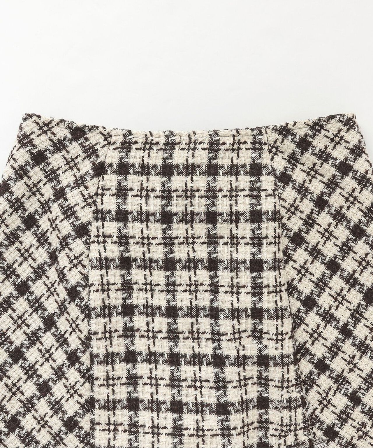 Tweed Lace-up Skirt,Black, large image number 2