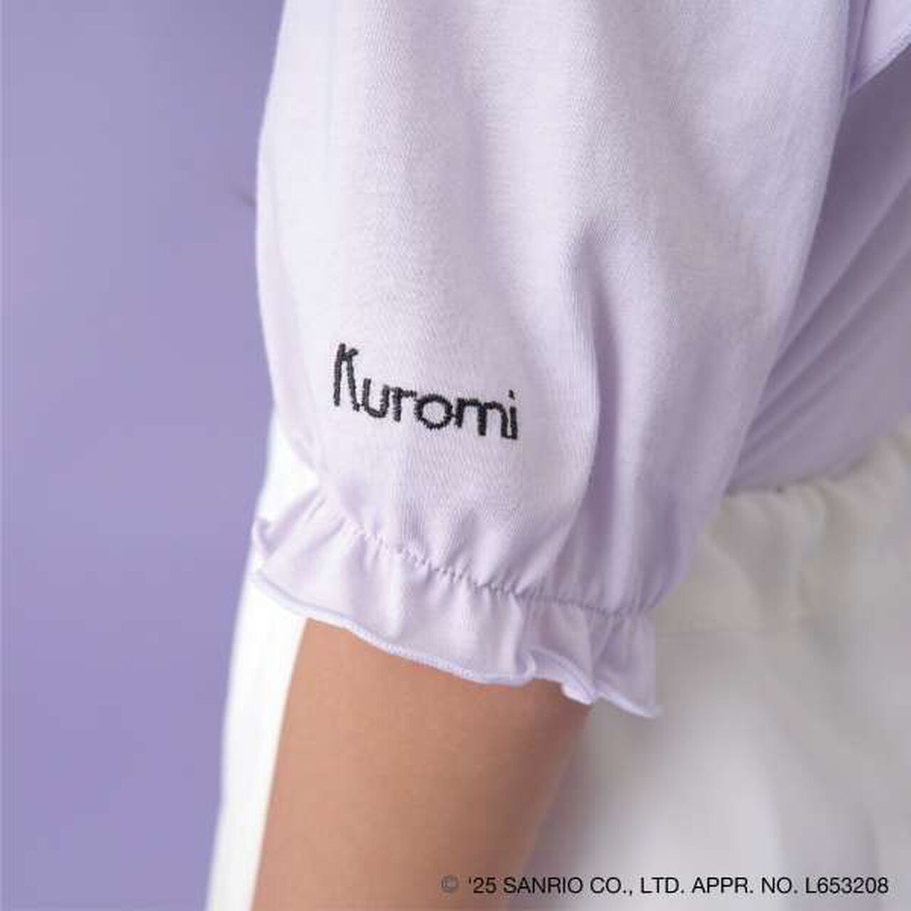 [Sanrio] Soft Cotton Cinnamoroll & Kuromi Assortment Embroidered 5-Sleeve T-Shirt,Off white, large image number 15