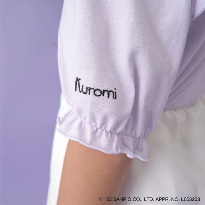 [Sanrio] Soft Cotton Cinnamoroll & Kuromi Assortment Embroidered 5-Sleeve T-Shirt,Off white, medium image number 15