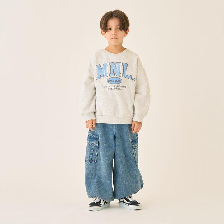 Stretch Denim Cargo Pants,Black, medium image number 4