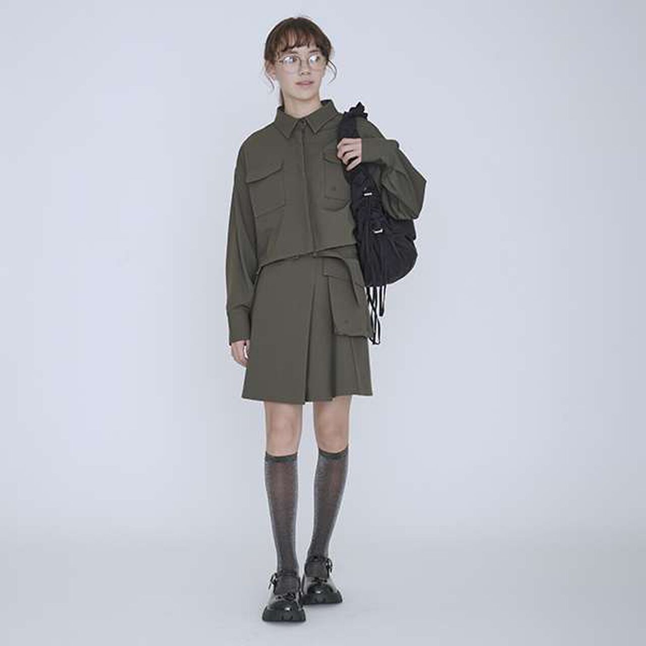 [AMI] 短版口袋襯衫,黑色, large image number 9