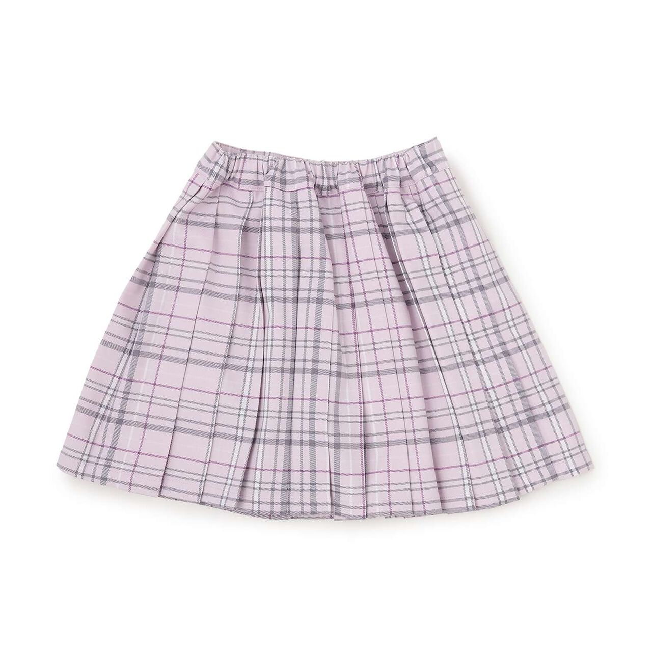 Checkered Pleated Skirt-Pants,Blue, large image number 9