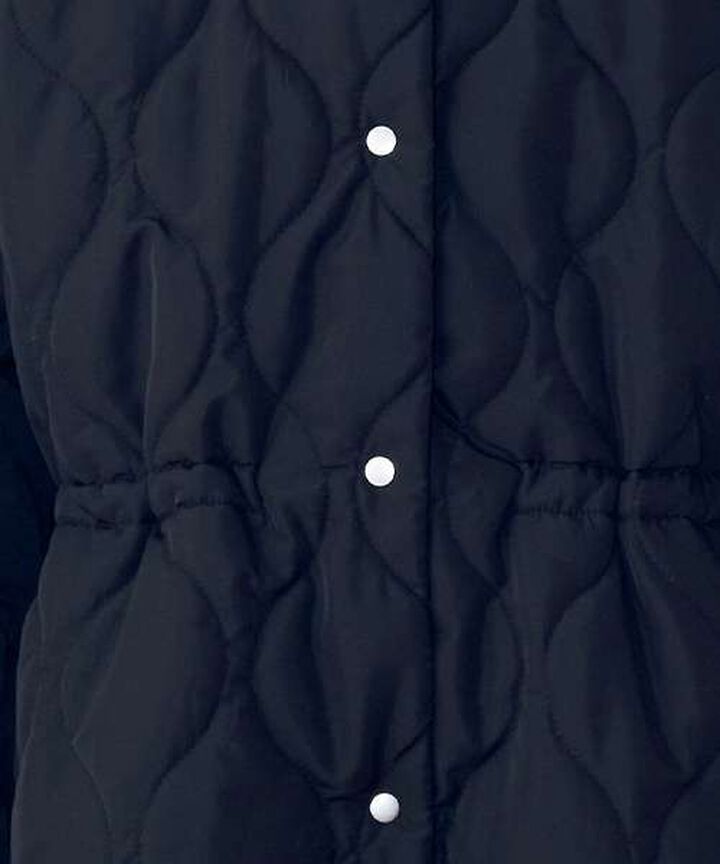 Quilted Bomber Jacket with Scarf,Ivory, medium image number 12