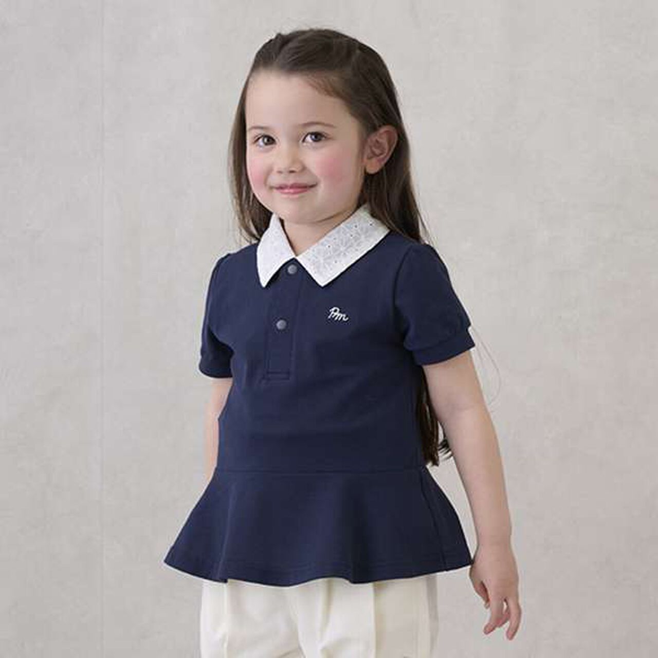 [Link] Peplum Polo Shirt,Light pink, large image number 9