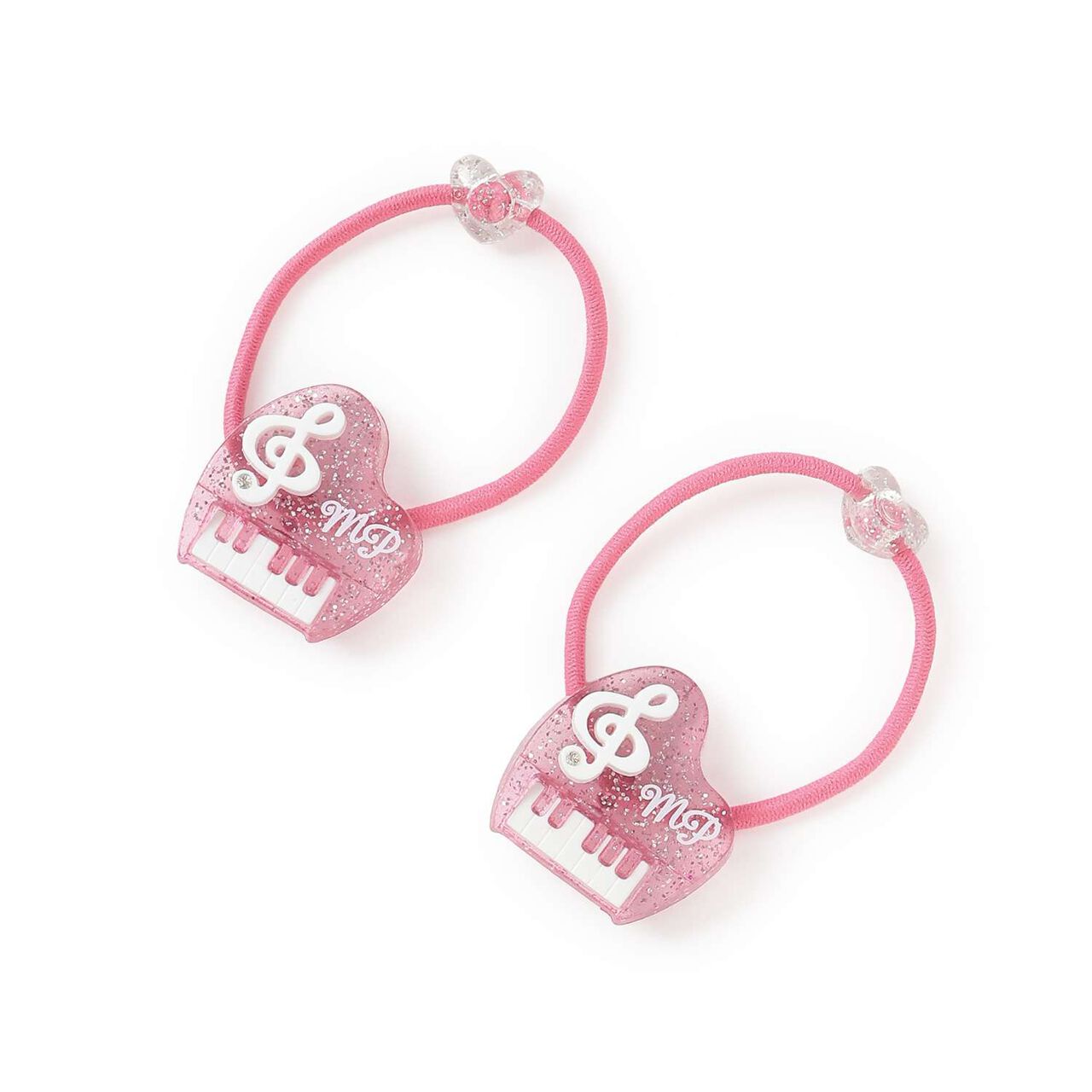 Piano Hair Ponytail Holder 2-Piece Set,Pink, large image number 0
