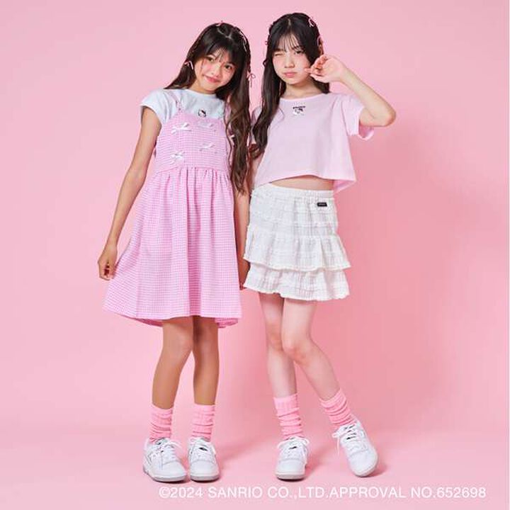 Hello Kitty Gingham Camisole One-Piece Dress Set,Blue, medium image number 11