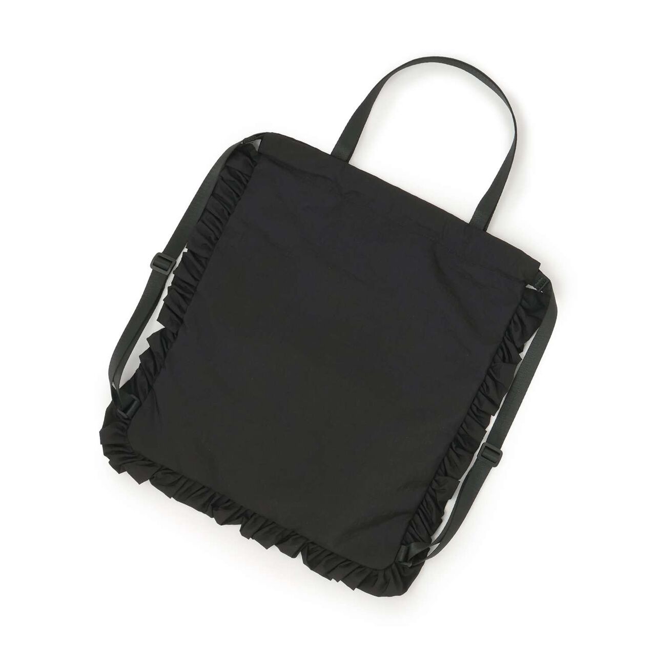 A4-Compatible Water-Repellent Sparkling Logo Knapsack,Black, large image number 1