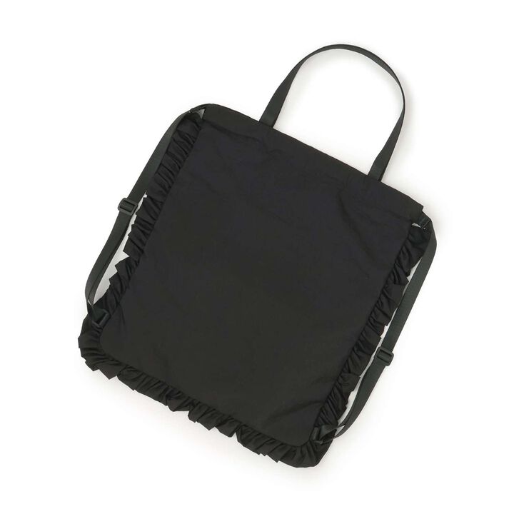 A4-Compatible Water-Repellent Sparkling Logo Knapsack,Black, medium image number 1