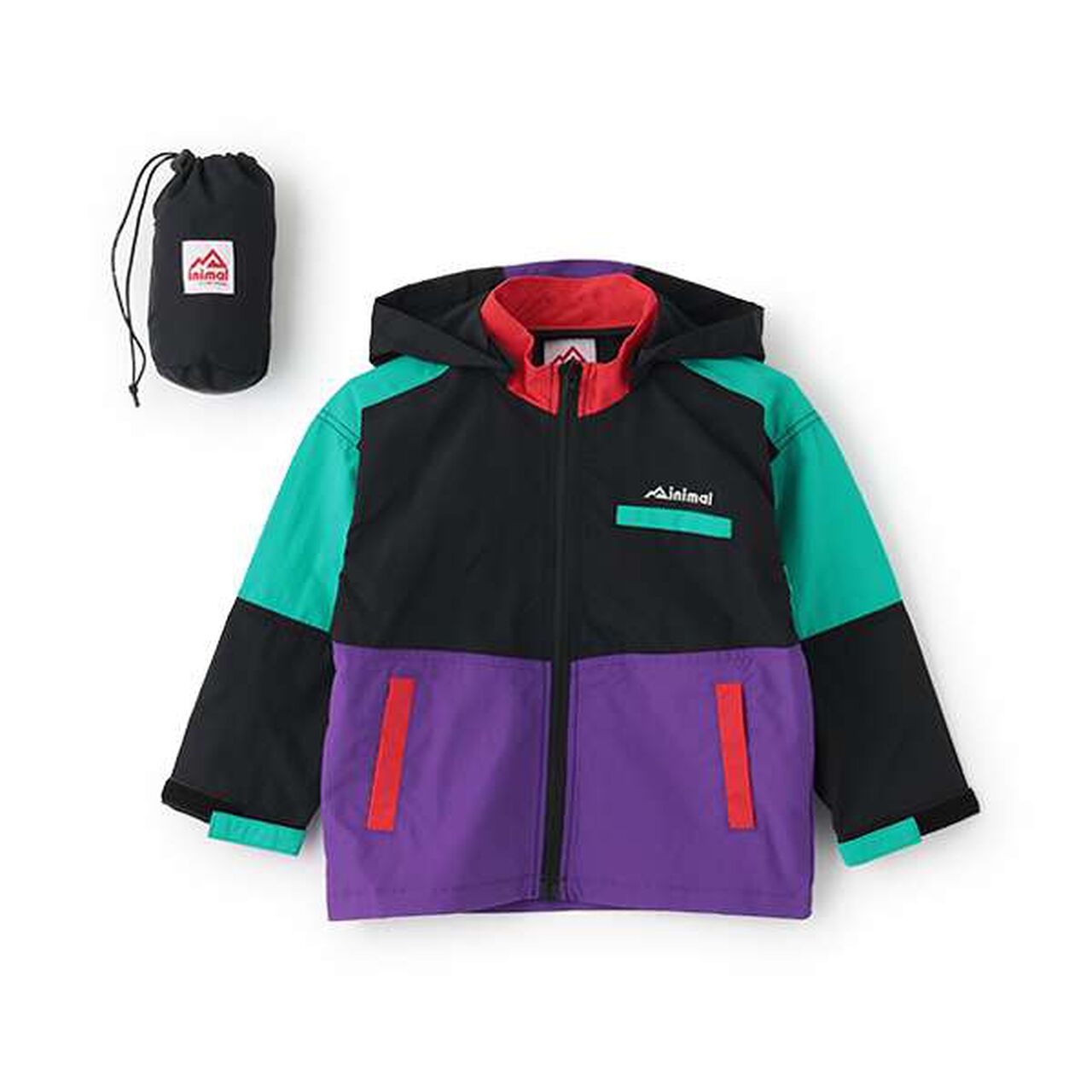 [Water-Repellent] Color-Block Mountain Parka,Magenta, large image number 8