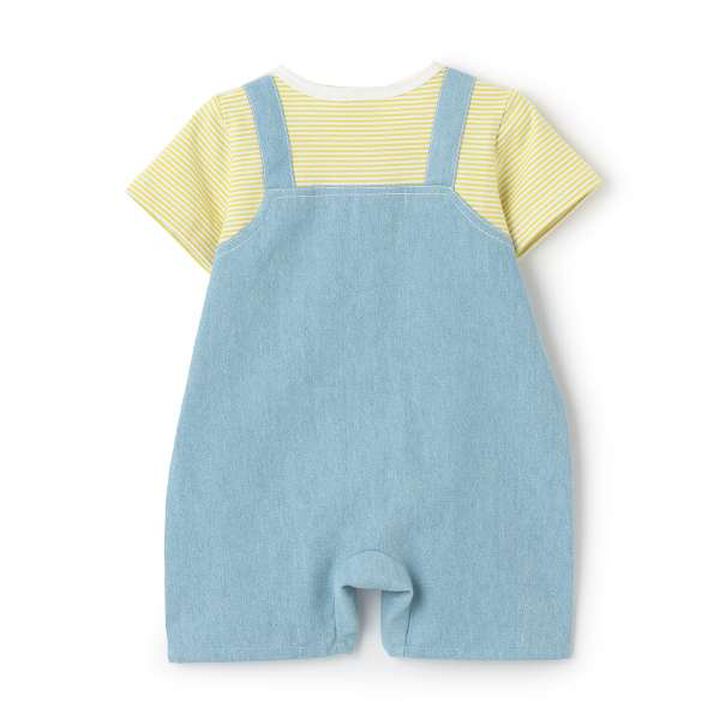 Salope-Style Short-Sleeve Coverall,Off white, medium image number 1