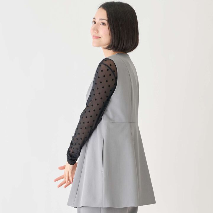 [Formal] No-Collar Gilet,Gray, medium image number 4