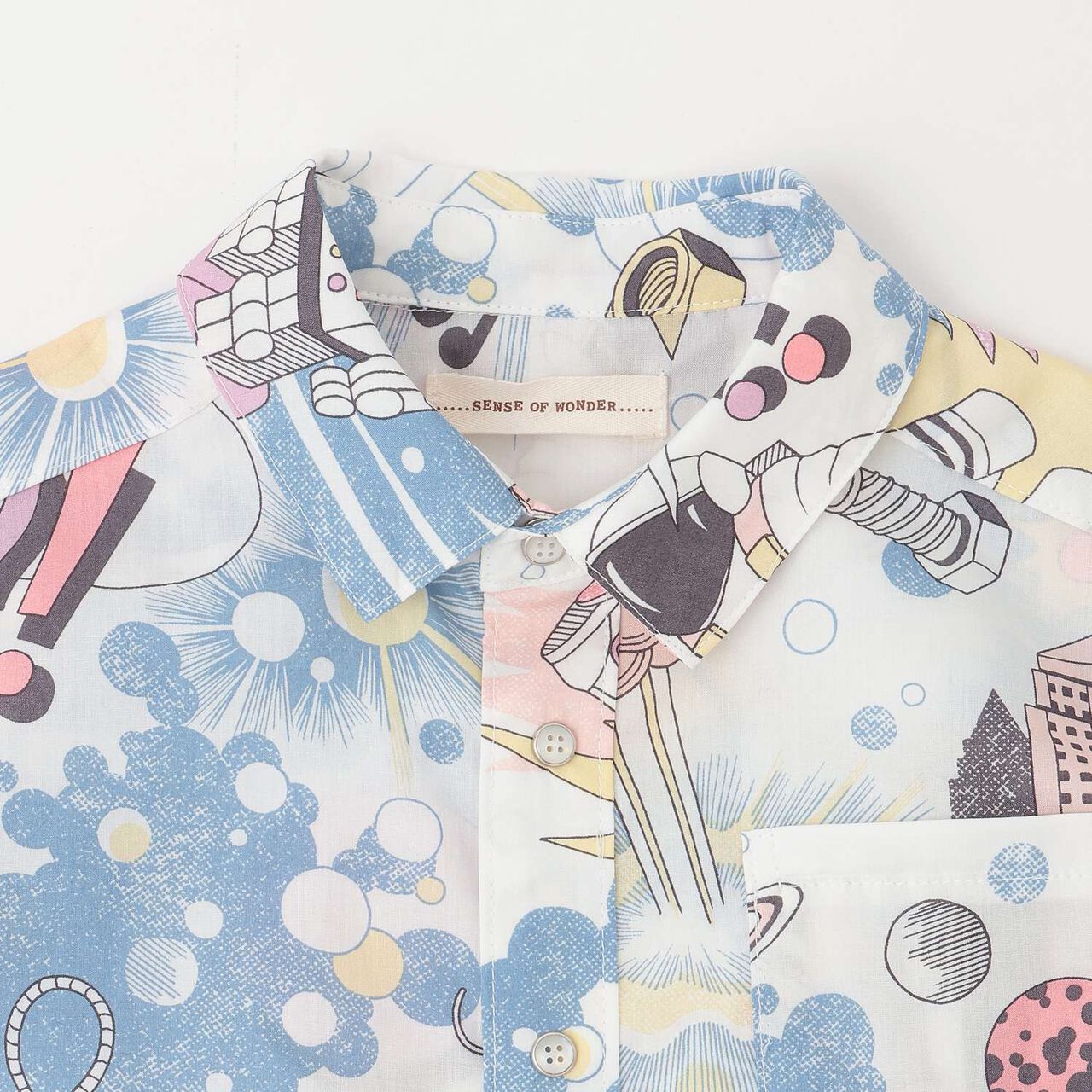 LUKEY S ROBOT Short-Sleeve Shirt,Blue, large image number 6