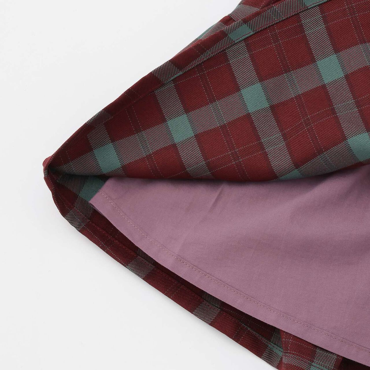 Checkered Jumper Skirt,Wine, large image number 7