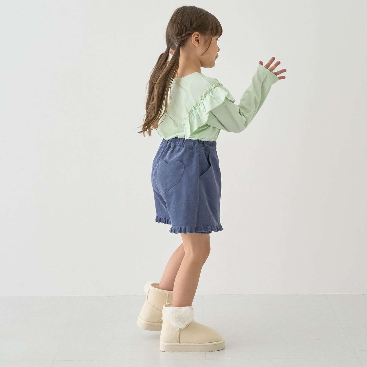 Sheepskin Boots with Heart Detail,Camel, large image number 1