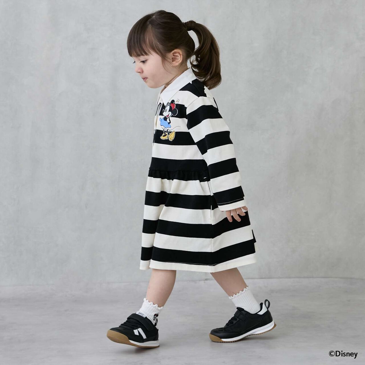 [Disney][Link] Rugby Long-Sleeve One-Piece Dress,Lavender, large image number 1