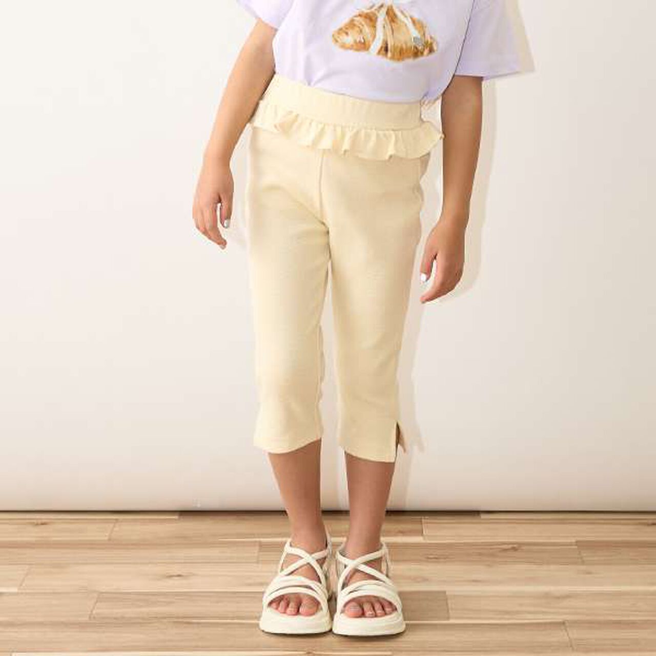 Tomo Pants Side Slit 7/8 Capri Pants,Beige, large image number 31