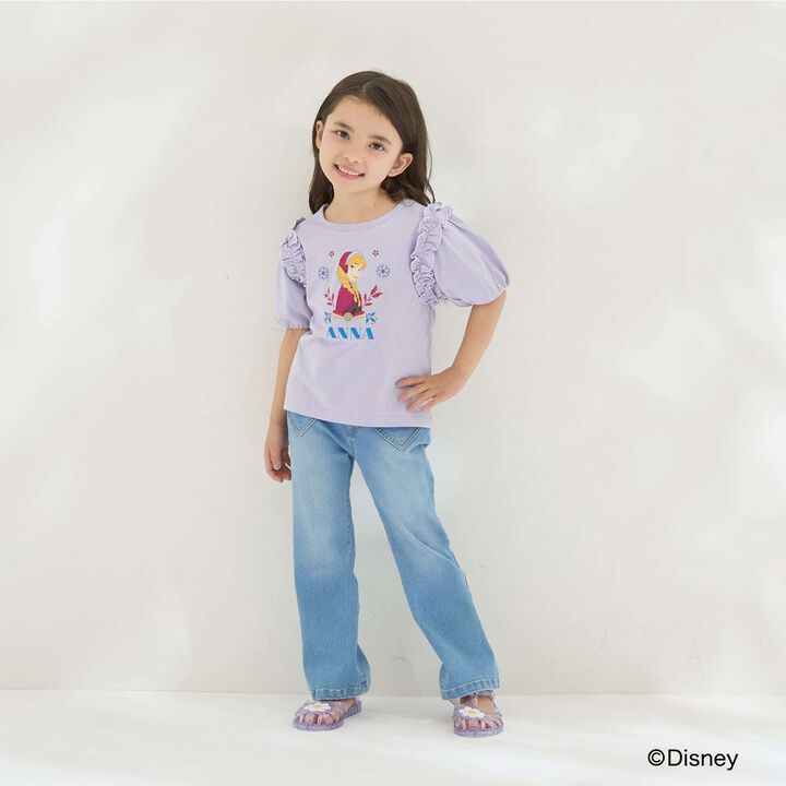 [Disney Frozen] 100% Cotton Sherbet Jersey Puff Sleeve T-Shirt [Kids Girls] UV Cool Touch Shape-Retaining,Lavender, medium image number 16