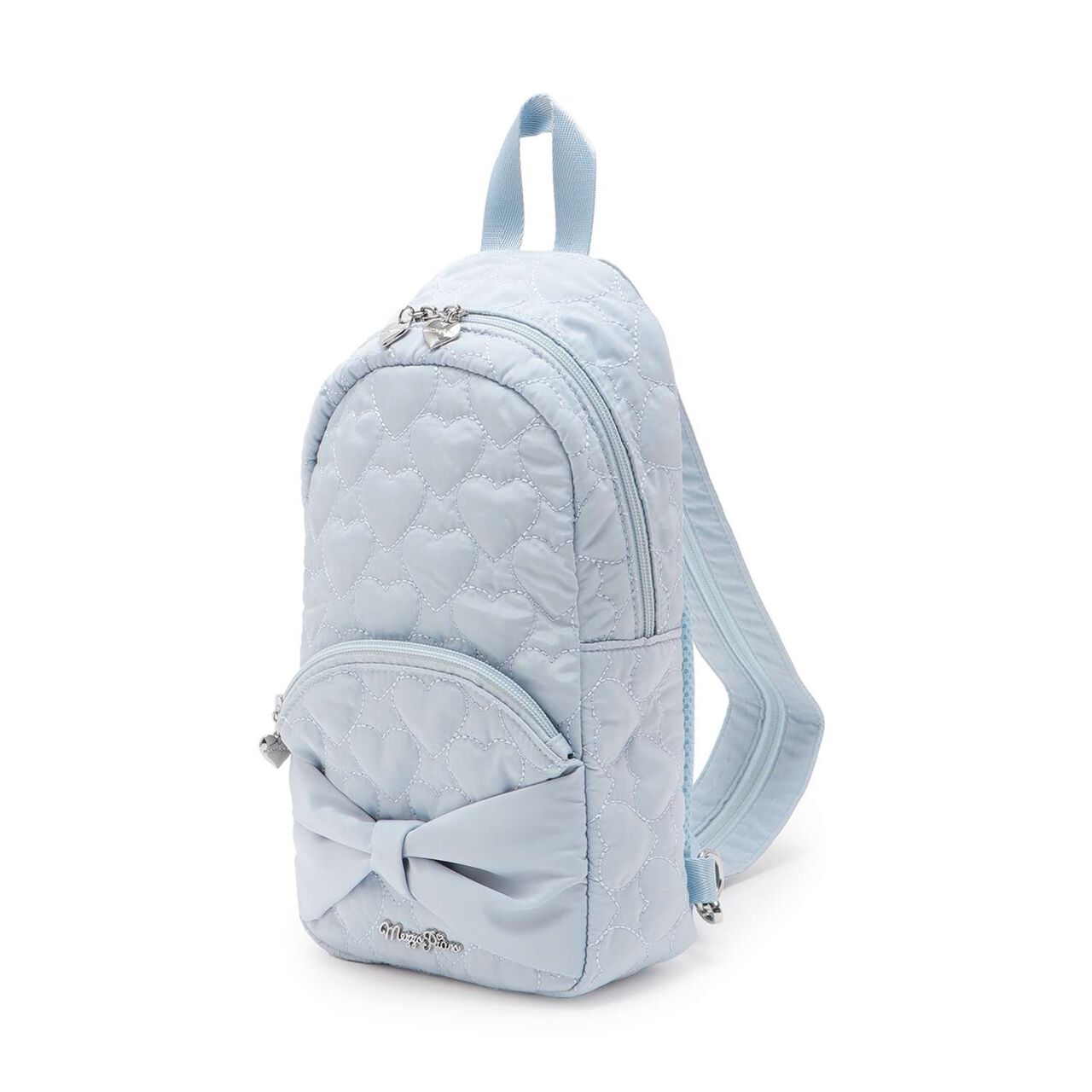 Heart Quilt 2-Way Sling Bag,Sax blue, large image number 0