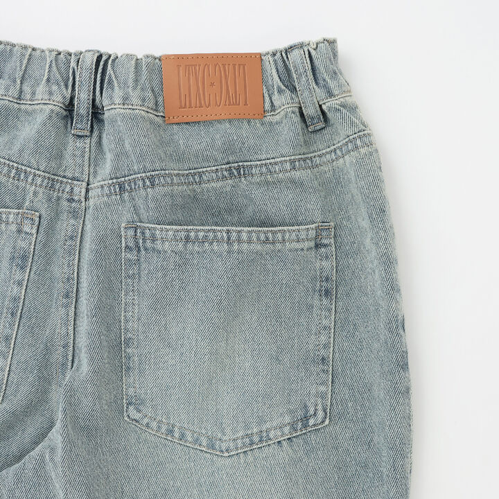 [LTXC] Lace Distressed Denim Wide Pants,Blue, medium image number 17