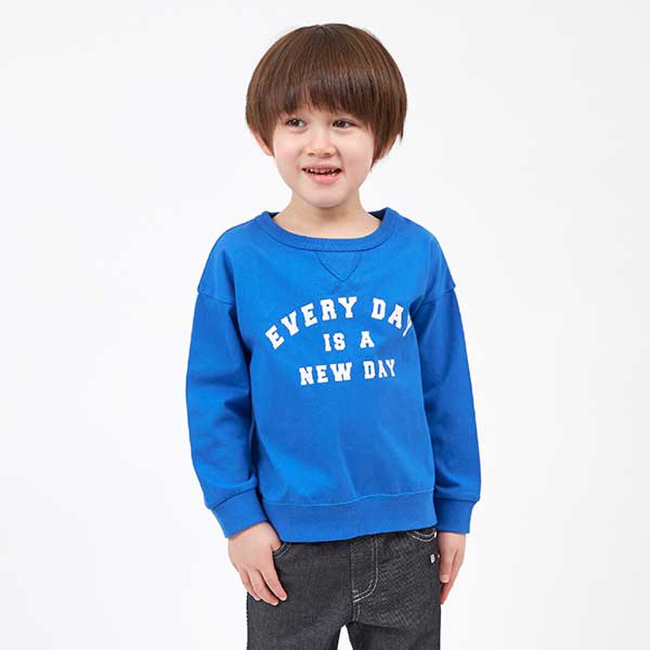 Logo Print Sweatshirt Style Long-Sleeve T-Shirt (100-130),Beige, large image number 4