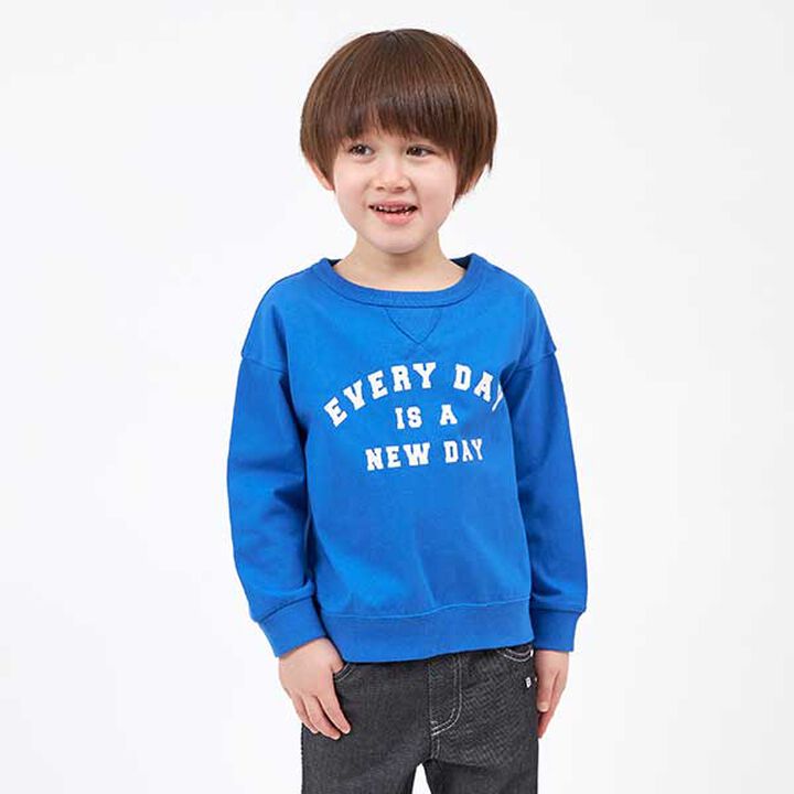 Logo Print Sweatshirt Style Long-Sleeve T-Shirt (100-130),Beige, medium image number 4