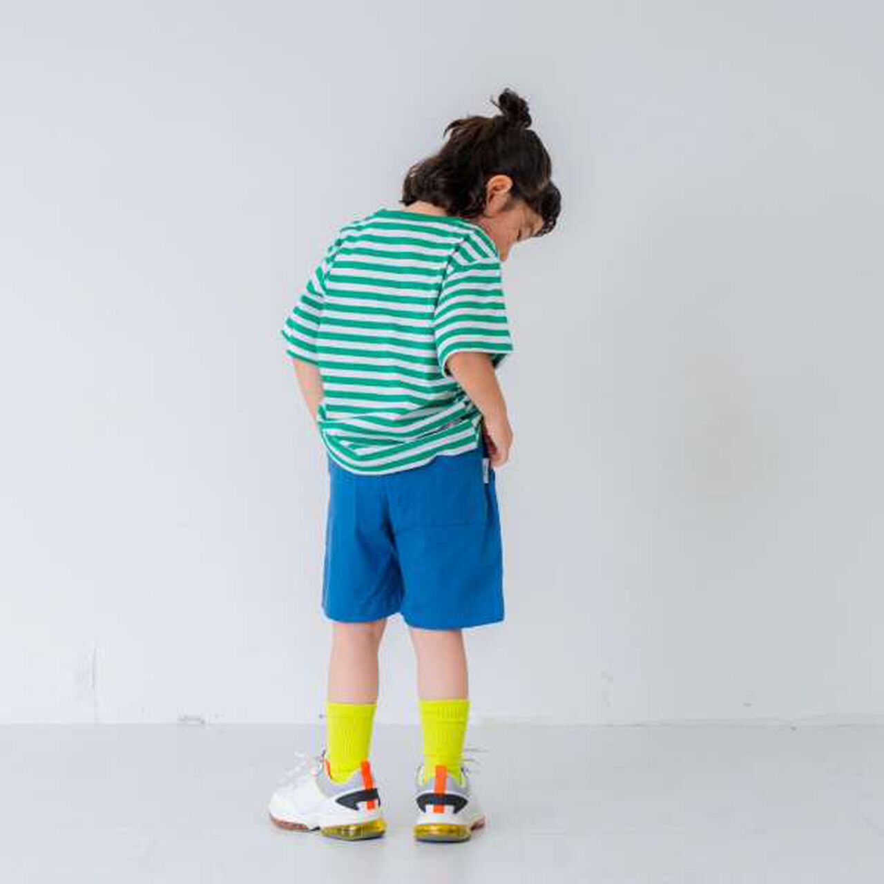 Daily Stripe Color Short Sleeve T-Shirt,Lemon yellow, large image number 15