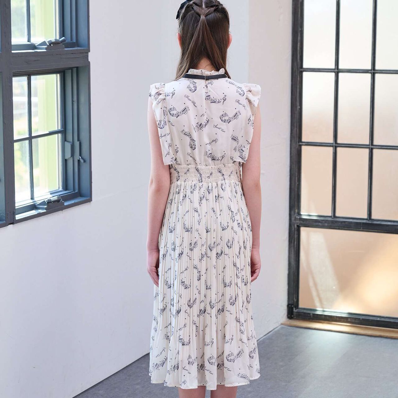 [Restock] Assorted Fabric Pleated One-Piece Dress♪,Light blue, large image number 20