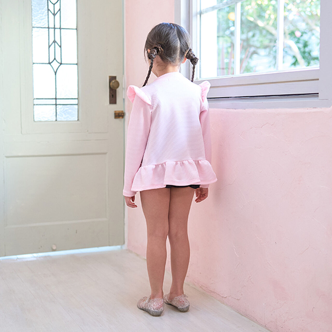 [SWIM] [UV Processing] Hem Frill Zip Rash Guard,Mint, large image number 5