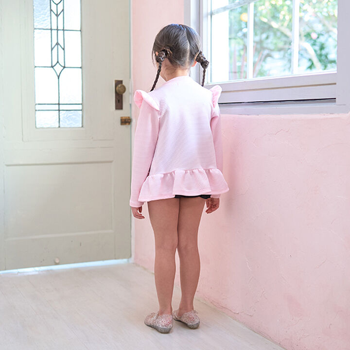 [SWIM] [UV Processing] Hem Frill Zip Rash Guard,Mint, medium image number 5