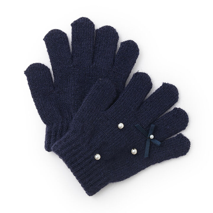 Pearl Ribbon Gloves,Ivory, medium image number 7