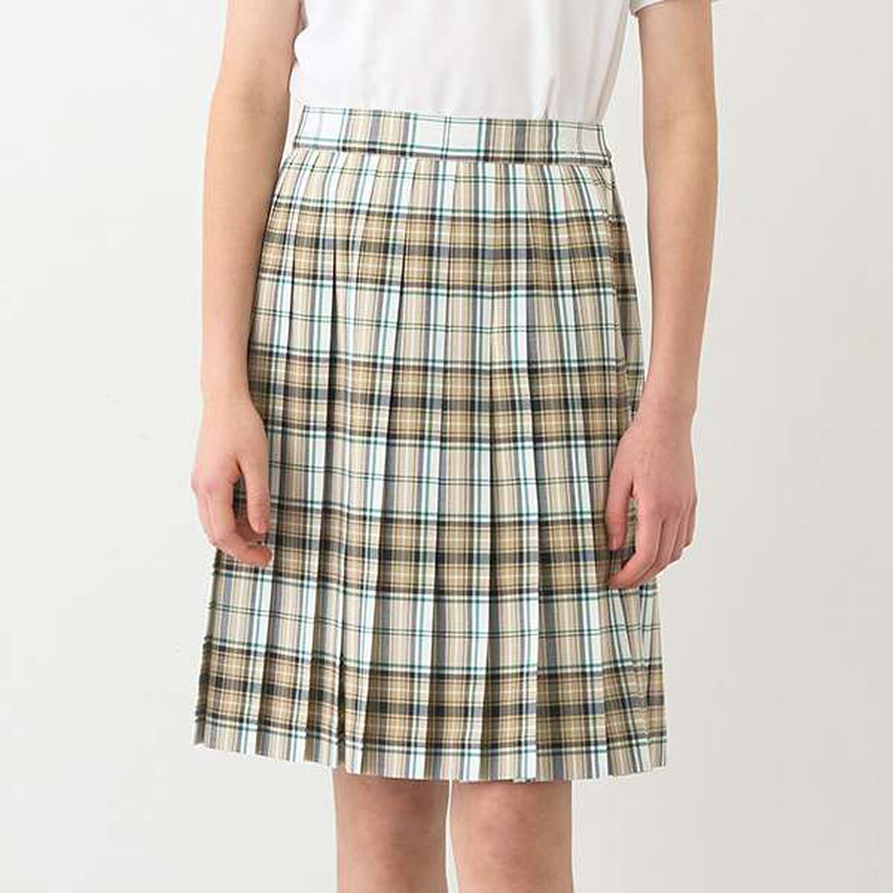 *TW Pleated Check Skirt,Blue, large image number 30