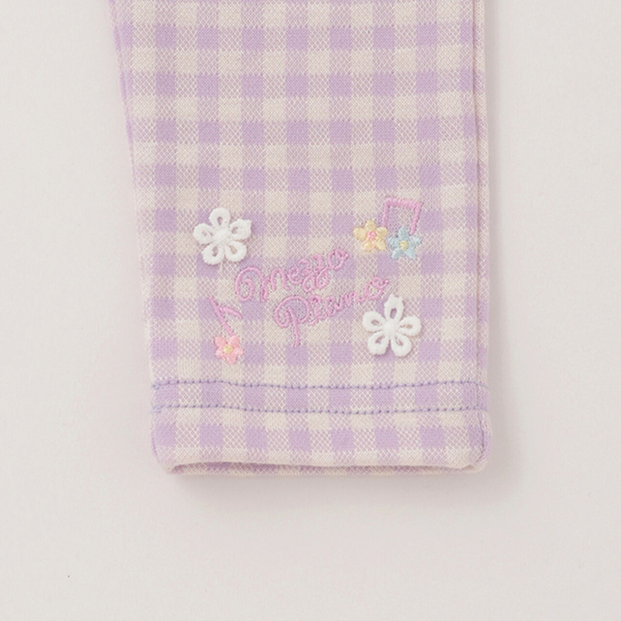 Gingham Check Cut Leggings,Lavender, large image number 10