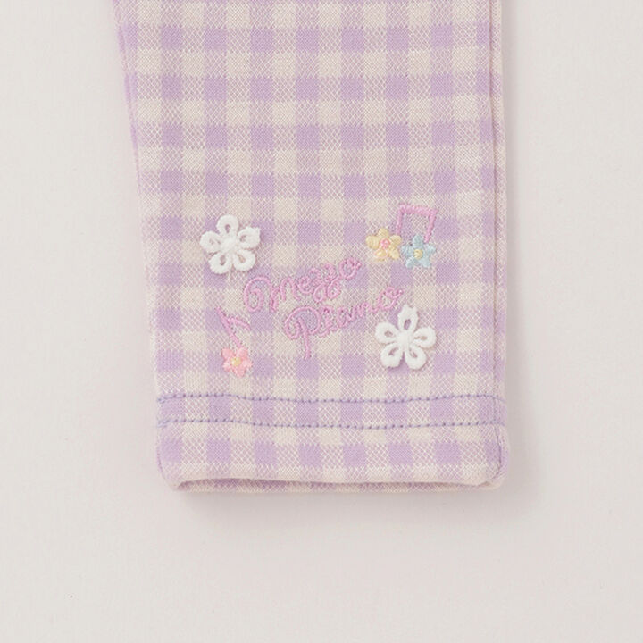 Gingham Check Cut Leggings,Lavender, medium image number 10