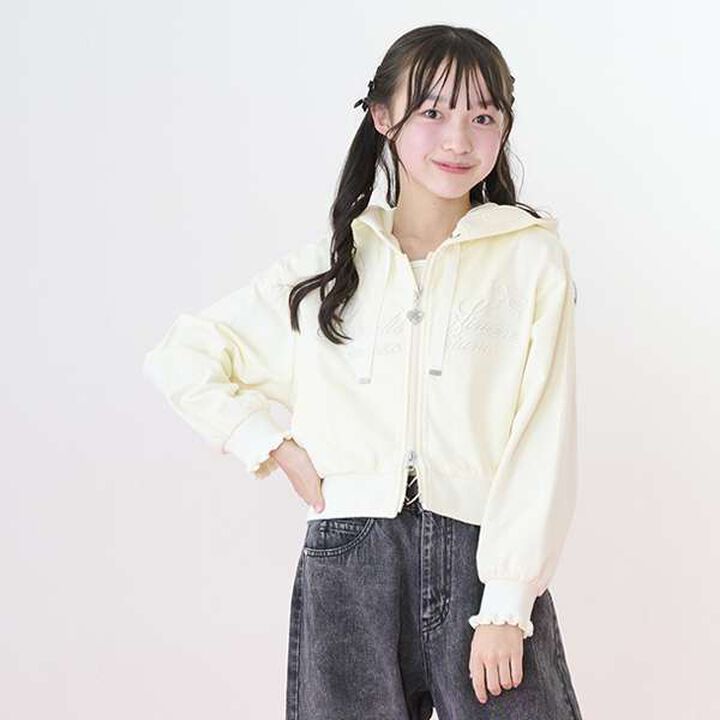 Antibacterial & Deodorizing Short-Length Double Zip Parka,Ivory, medium image number 0