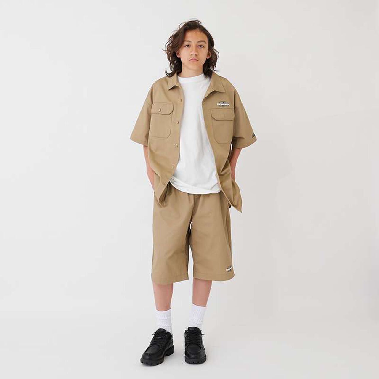 [FORGETNEVER] [Set Up Compatible] T/C Twill Work Short-Sleeve Shirt_GLSW,Navy, large image number 15