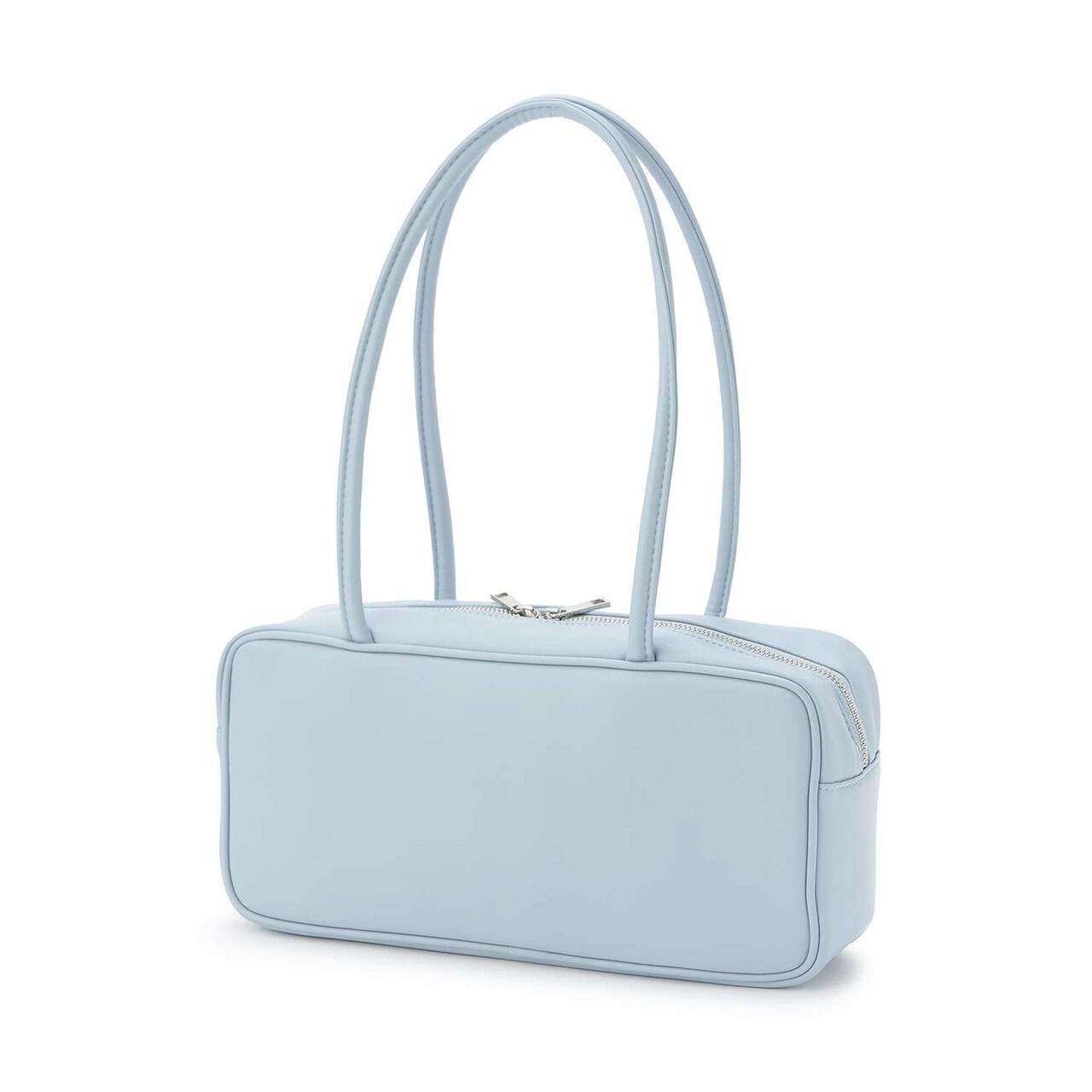 [Parent-Child Matching] Leather-Look Boston Bag,Sax blue, large image number 5