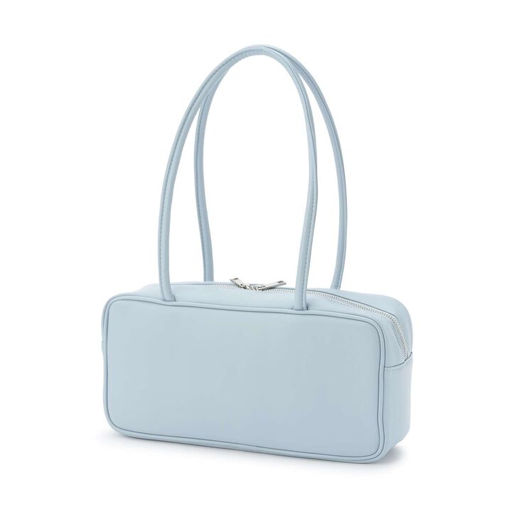 [Parent-Child Matching] Leather-Look Boston Bag,Sax blue, medium image number 5