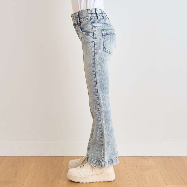 [Cool Touch] Style-Up Flare Denim Pants,Turquoise, medium image number 6
