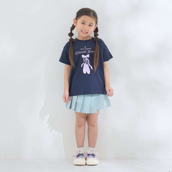 [100% Cotton] Sherbet T-Shirt [UV Cool Touch & Shape-Retaining] Assorted 7 Patterns T-Shirt [Kids Girls],Pearl white, medium image number 21