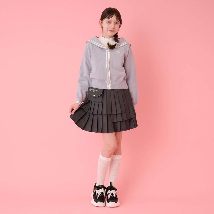 Sailor Cardigan & High Neck T-Shirt Set,Ivory, medium image number 15